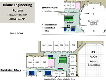 Tulane Engineering Forum Map
